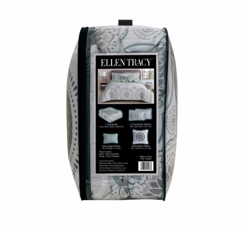 Ellen Tracy 5 Piece Comforter Set - Medallion Perspective: left