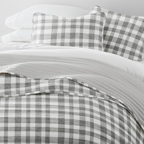 3 Piece Quilt Set - Super Soft, Lightweight, All-Season Floral Coverlet Perspective: left