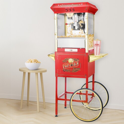 Great Northern Popcorn Princeton Popcorn Machine With Cart 8Oz Popper