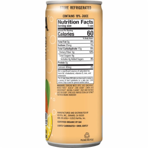 KeVita USDA Organic Probiotic Mango Lemonade Fruit Juice Perspective: left