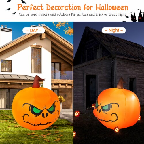 Costway 4 FT Halloween Inflatable Pumpkin Large Blow up with