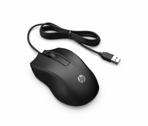 HP 100 Wired Mouse Perspective: left