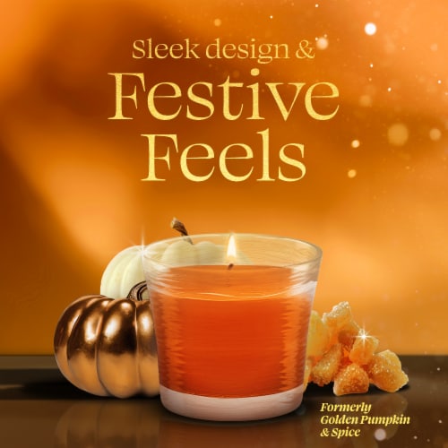Glade® Candle Jar, Pumpkin & Ginger, 4.08oz, 2 count Perspective: left