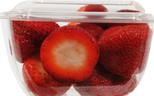 In-Store Cut Strawberry Small Cup Perspective: left