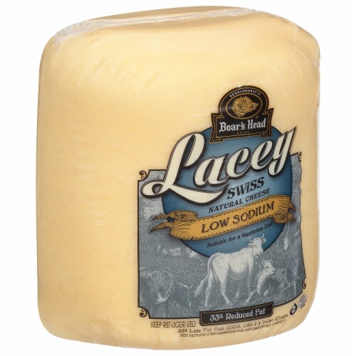 Boar's Head Lacey Swiss Cheese Perspective: left
