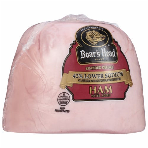 Boar's Head Lower Sodium Deluxe Ham Perspective: left