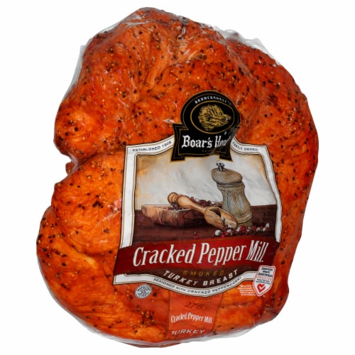 Boar’s Head Cracked Pepper Mill Smoked Turkey Breast Perspective: left