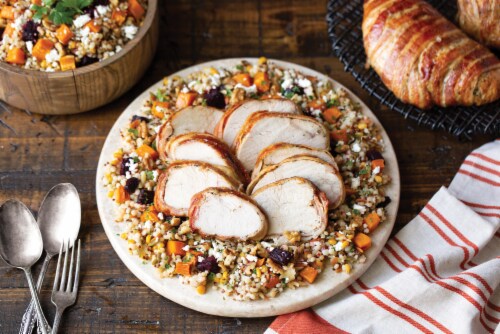 Honeysuckle White® Turketta Bacon Wrapped Seasoned Turkey Breast Perspective: left