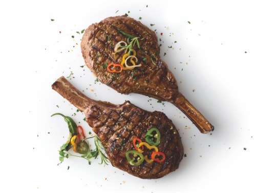 Tomahawk Beef Ribeye Steak Perspective: left