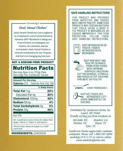 Sanderson Farms Fresh Chicken Wings Drumsticks Perspective: left