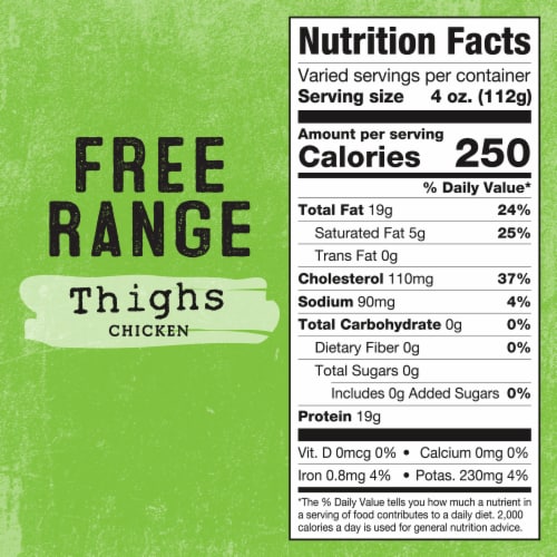 Foster Farms Free Range Simply Raised Chicken Thighs Perspective: left