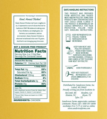Sanderson Farms® Fresh Chicken Wings Perspective: left