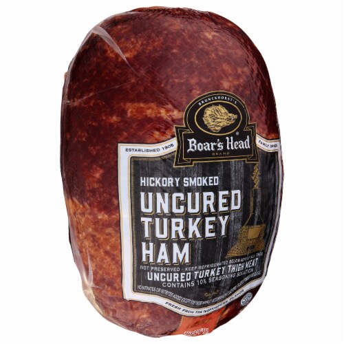 Boar's Head Hickey Smoked Uncured Turkey Ham Perspective: left
