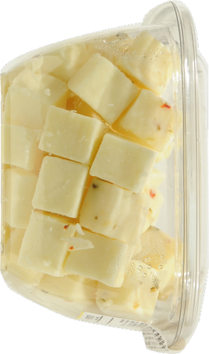 Variety Cheese Cubes Fresh Sliced Deli Cheese Perspective: left