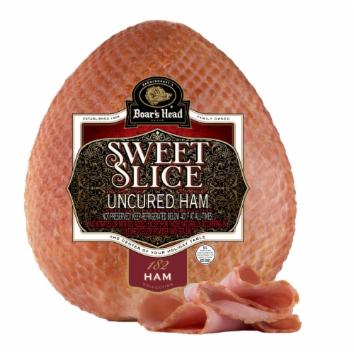 Boar’s Head Sweet Slice Smoked Uncured Ham (sold as a whole ham) Perspective: left