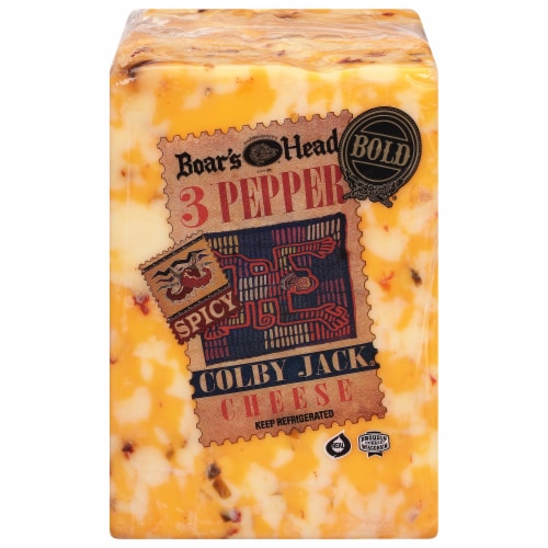 Boar’s Head Bold 3 Pepper Colby Jack Cheese Perspective: left