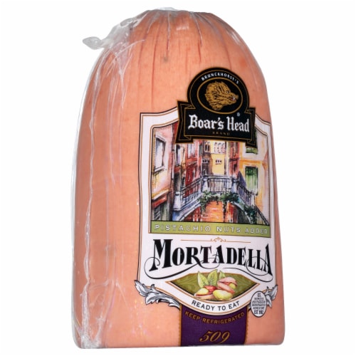 Boar’s Head Mortadella with Pistachios Perspective: left