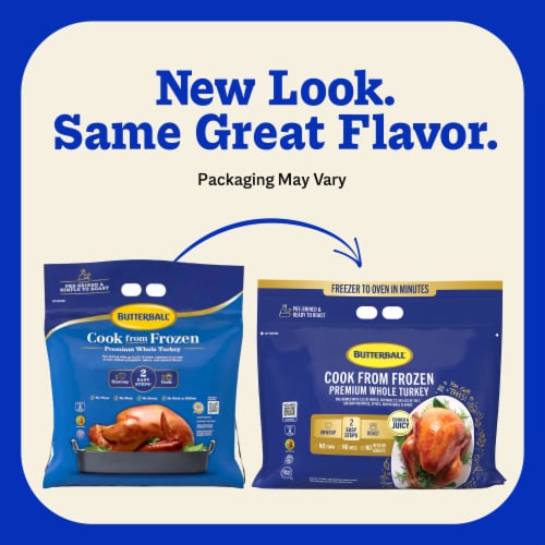 Butterball Cook from Frozen Premium Whole Turkey Perspective: left