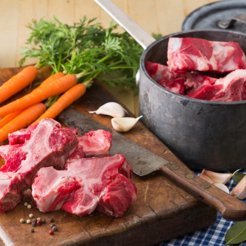 Rumba Meats® Beef Neck Bones (Huesos de Pescuezo de Res) Perspective: left