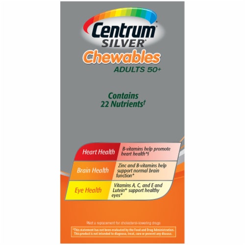 Centrum® Silver® Citrus Berry Adults 50+ Multi-Vitamin Chewable Tablets Perspective: left