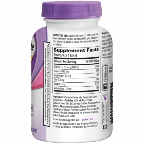 Caltrate Bone Health Advanced 600+D Plus Minerals Tablets Perspective: left
