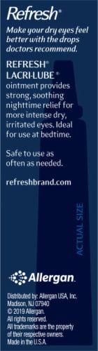 Refresh Lacri-Lube Lubricant Eye Ointment for Nighttime Dry Eye Relief Perspective: left