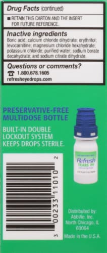 Refresh Tears® PF Lubricant Eye Drops Perspective: left