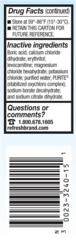 Refresh Optive Lubricant Eye Drops Perspective: left
