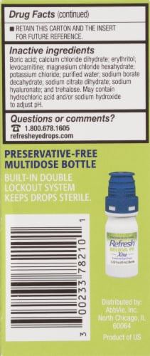 Refresh® Relieva® PF Xtra Lubricant  Eye Drops Perspective: left