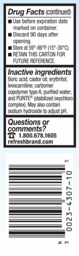 Refresh Optive® Advanced Triple-Action Relief Lubricant Eye Drops Perspective: left