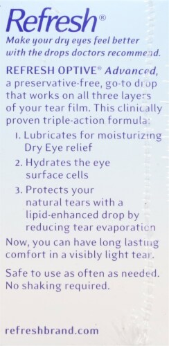 Refresh Optive® Advanced Preservative Free Triple-Action Relief Lubricant Eye Drops Perspective: left