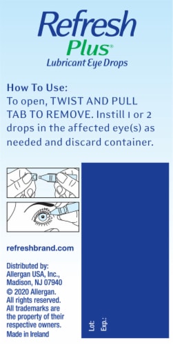 Refresh Plus Moisturizing Relief Lubricant Eye Drops Perspective: left