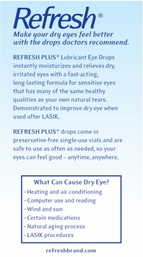 Refresh Plus Tears Lubricant Eye Drops Perspective: left