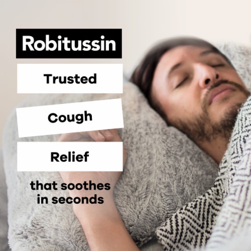 Robitussin DM Max, Nighttime Cough Relief, Dextromethorphan, Berry Flavor Syrup Perspective: left