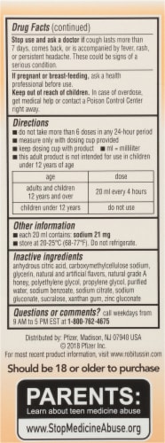 Robitussin® Adult Honey Cough + Chest Congestion DM Liquid Perspective: left
