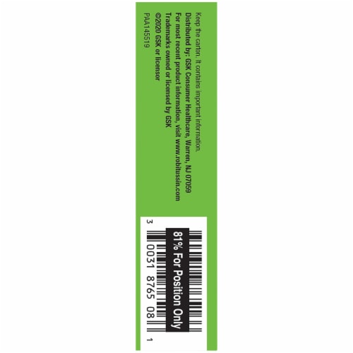 Robitussin 12 Hour Cough & Mucus Relief Extended-Release Tablets Perspective: left