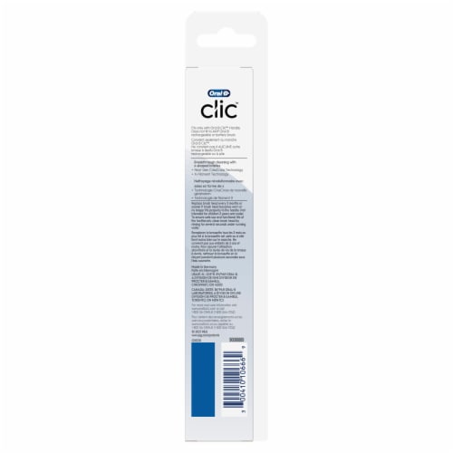 Oral-B Black Clic Toothbrush Ultimate Clean Replacement Brush Heads Perspective: left