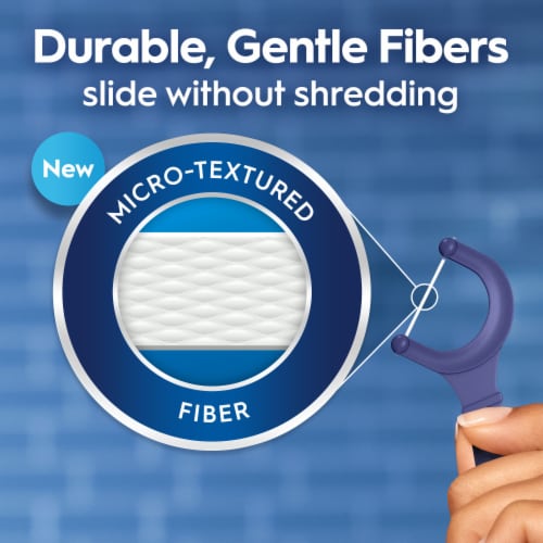 Oral-B Glide Arctic Peppermint Oil Flavor Dental Floss Picks Perspective: left