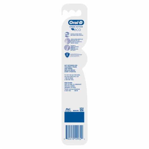 Oral-B CrossAction Eco Manual Medium Bristles Toothbrush Perspective: left
