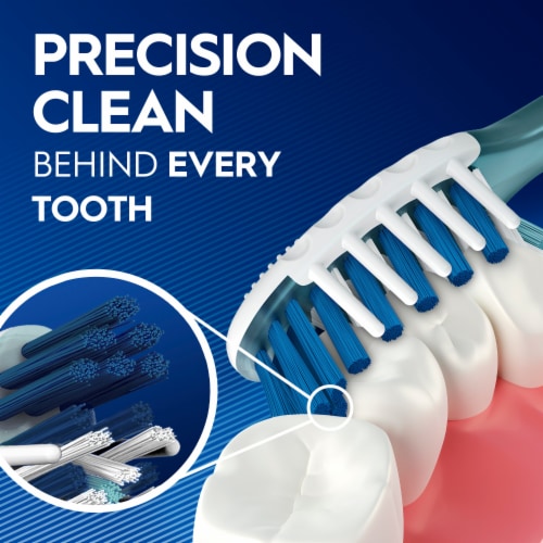 Oral-B CrossAction All In One Deep Plaque Removal Medium Toothbrushes Perspective: left