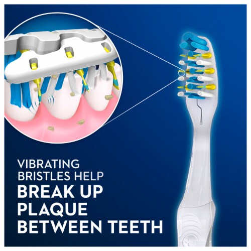 Oral-B 3D White Luxe Pulsar™ Battery Powered Medium Toothbrush Perspective: left