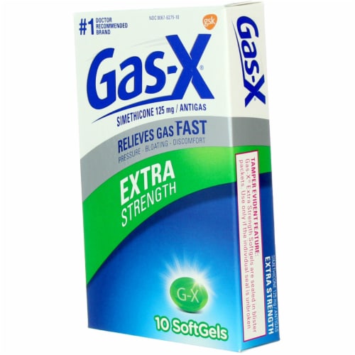 Gas-X Extra Strength Gas Relief Softgels, 10 Ct Perspective: left