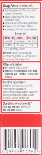 Tylenol Simple Measure 160mg Cherry Pain + Fever Infant  Acetaminophen Perspective: left