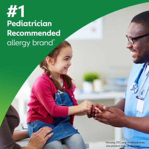 Children's Zyrtec Dye-Free Sugar-Free Bubble Gum Allergy Syrup Perspective: left
