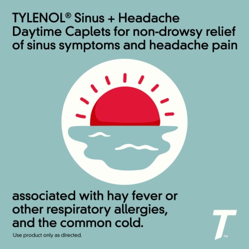 Tylenol Sinus + Headache Daytime Caplets Perspective: left