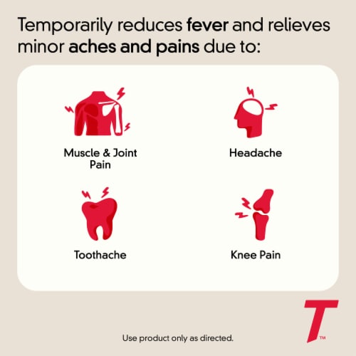 Tylenol Extra Strength Caplets Fever Reducer And Pain Reliever Perspective: left