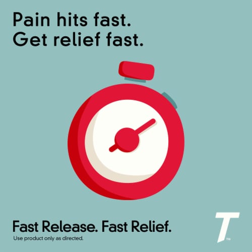 Tylenol Extra Strength 500 Mg Acetaminophen Rapid Release Gels Perspective: left