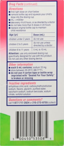 Benadryl® Childrens Bubble Gum Allergy Liquid Perspective: left