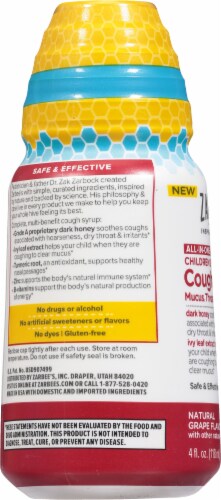 Zarbees® All-In-One Children's Daytime Grape Cough Syrup Perspective: left