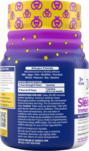 Zarbee's® Children's Sleep+ Immune Mixed Berry Gummies Perspective: left